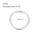 10 Pcs O Ring Buckle 1 2  30mm  O-rings Silver For Hardware Bags Craft Diy