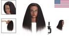 14-inch 100  Real Hair Mannequin Head - Perfect For Cosmetology Training