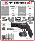 Umarex Tr50 Paintball Revolver W  50 Training Balls   5 Co2  7 5j Gen2  2292176 