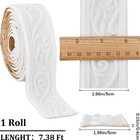 88in Peel And Stick Crown Molding Trim 3d Foam Wall Border White Decor Strip