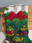 Bucilla Felt Christmas Stocking  Completed    jeweled Ornaments    15    84949