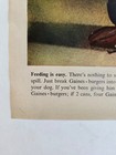 1963 Gaines Burgers Dog Food Vintage Folio Print Ad Look Magazine Girl   Dog