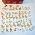 57 Vintage Hand Painted Animals  Folk Art Miniature Pottery Charm Figurine Lot