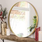 Neutype Round Mirror Circle Mirror 28 Inch Aluminum Alloy Frame Wall Mirror L   