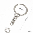 20pcs Silver Metal Keychain Split Rings Diy Keyring Accessories
