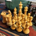 Vintage House Staunton Weighted Plastic 3 3 4  Felt Bottom Chess Pieces