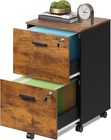 Vintage Industrial Mission Style Oak Wood Filing File Cabinet 2 Drawer Brass Q73