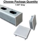 Pvc Style Plastic Gray Grey End Caps Unistrut Channel 1-5 8   X 1-5 8    ec-2g