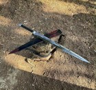     Custom Handmade Carbon Steel Spear Sword   Long Spear Blade   Hunting Camping