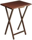 Mainstays Indoor Single Folding Tv Tray Table - Walnut L 19 X  W 15 X H 26