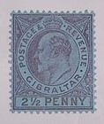 Travelstamps  Gibraltar Stamps Sg59 Kevii 1907 Issue 2 1 2d Mint Og H
