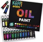 24 Piece Oil Paint Set - Professional Quality Artist Paint Set- 24 Oil Paint Tub