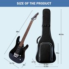 Electric Guitar Gig Bag 39 40 Inch Padded Waterproof Nylon Grey Carry Case
