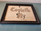 Vintage Late  40 s early  50 s Folkart Piece  cooleth It   Framed  Distressed