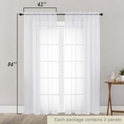 White Sheer Curtains 84 Inches Long 2 Panels Set For Bedroom Living Room  Sof   