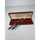 Chanel No  5 Arpege 14kt Gold Filigree Ballpoint 2 Pen Set Writing Vintage Gift