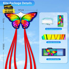 Butterfly Kites For Kids   Adults  Easy To Fly Design With Long Tail For Stabili