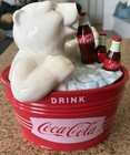 Vintage Coca Cola Polar Bear Ice Bucket Cookie Jar 2007 Westland Rare