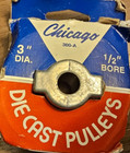 Chicago Die Casting Single V-grooved Pulley Steel 1 2  Bore X 3  Dia  300a