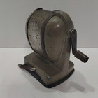 Vintage Boston 8 Hole Vacuum Mount Pencil Sharpener Gray And Chrome Metal