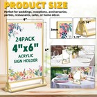 Tongass 24-pack 4x6 Gold Acrylic Picture Frames 3mm Border Wedding Table Number