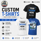 Custom Gildan T-shirt Personalized Text Logo 1-12 Pack Wholesale Price Men   s Tee