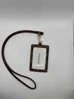 Coach Lanyard Id Signature Canvas Card Case Holder New Tan Signature 63274