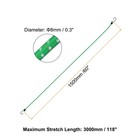 6pcs Bungee Cord With Hooks 60  Rubber Bungee Cords For Outdoor  Green