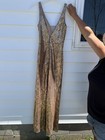 City Studio Juniors Size 1 Copper gold Sequin V-neck Sleeveless Dress