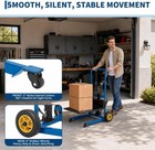 Adjustable Winch Stacker Hydraulic Lift 450lbs 35 8  Material Cart