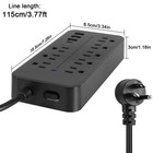 Us Power Strip Surge Protector 8 Ac Outlets 3 Usb Ports   Type C Port 4 Ft Cable