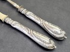 Vintage German Fish Serving Set Knife   Fork With 800 Continental Silver Handles