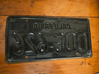 Vintage California Black   Yellow 1968 69 License Plate