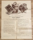 Salambo - Rare 1915 Silent Feature Movie - World Film Press Sheet - Italian Epic
