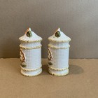 Vintage 1970   s Retro Mcm Japan Floral Ceramic Salt   Pepper Set