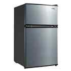 New 3 2 Cu Ft Refrigerator Arctic King Two Door Compact  Freezer Stainless Steel