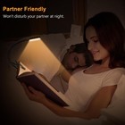 6 Led Rechargeable Book Light For Reading In Bed- Eye Caring 3 Color Temperature