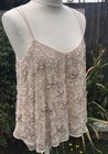 Size 10 River Island Light Pink Heavily Beaded  Strappy 90s Style Top