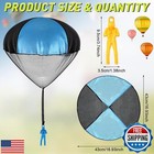Vinsot 36 Pieces Army Parachute Toy Parachute Flying Toys Action Figures Toy 