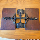 Antique Victorian Cast Iron   Wood Dictionary bible Book Stand R m  Lambie