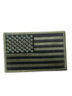 American Flag Subdued Embroidered Iron On Patch - America Us Patriotic  160-e