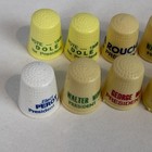 Plastic Campaign Thimbles 1980-90s Political Advertising Vtg Lot Of 15