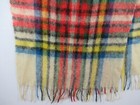 Vintage 50s 60s Sally Gee Mohair Wool Winter Scarf Plaid Rectangle Fuzzy 19x64