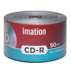 50 Pack Imation Cd-r 52x 700mb 80min Branded Logo Blank Media Recordable Disc