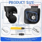 4 Pcs Replacement Luggage Wheels - Suitcase Repair  black small 