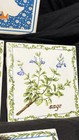 Vtg 1980   s Jeffrey Court 3x Botanical   1x Jsny Calico Duck 4 5 In Trivet  Tiles