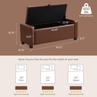 Grainell Storage Ottoman Bench  Upholstered Tufted Bedroom Bench With Storage   