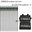 20  Carbon Crossbow Bolts Hunting Arrows Od 8 8mm Half Moon Nock Shooting Target