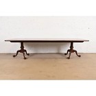 Henredon Georgian Mahogany Pedestal Extension Dining Table  Newly Refinished