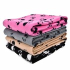 Soft Warm Fleece Lovely Design Paw Print Pet Blanket Dog Cat Mat Puppy Bed Sofa